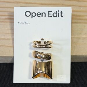Open Edit Gold Women's Ring Set Sz 7